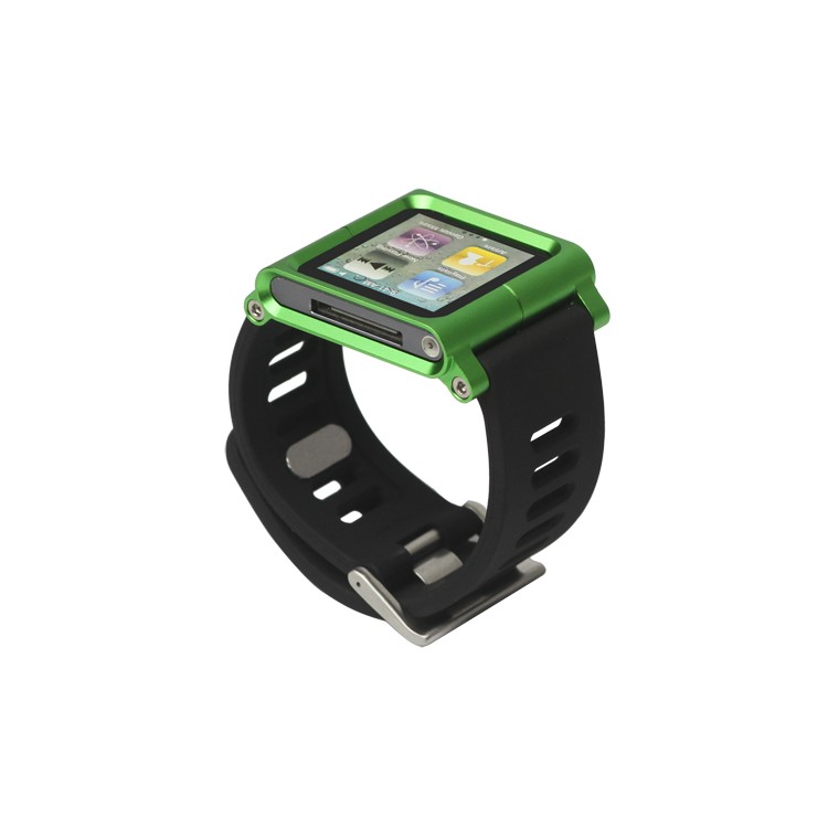Aluminum Bracelet Watch Band Wrist Cover Case for iPod Nano 6 6th Gen - Green