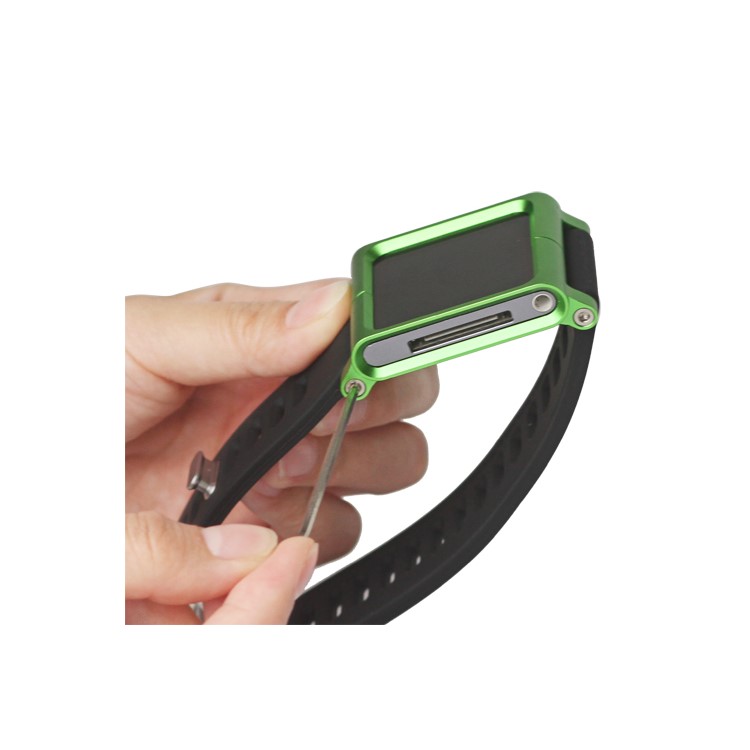 Aluminum Bracelet Watch Band Wrist Cover Case for iPod Nano 6 6th Gen - Green