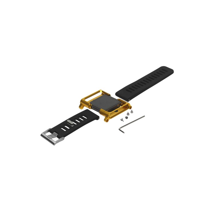 Aluminum Bracelet Watch Band Wrist Cover Case for iPod Nano 6 6th Gen - Yellow
