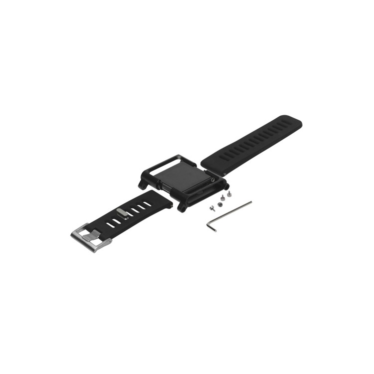 Aluminum Bracelet Watch Band Wrist Cover Case for iPod Nano 6 6th Gen - Black