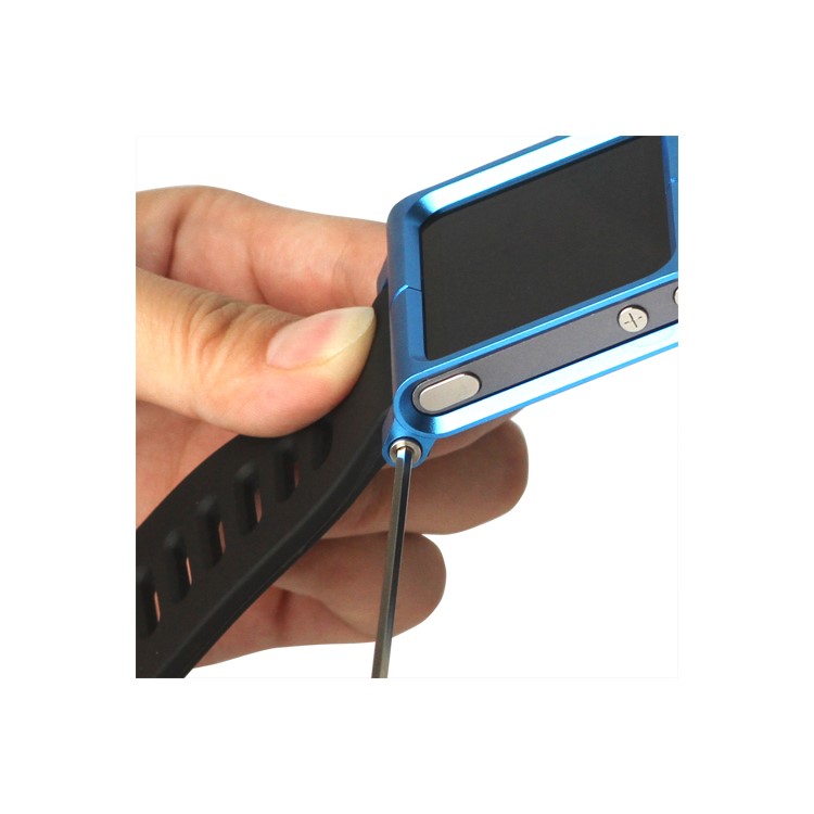 Aluminum Bracelet Watch Band Wrist Cover Case for iPod Nano 6 6th Gen - Blue