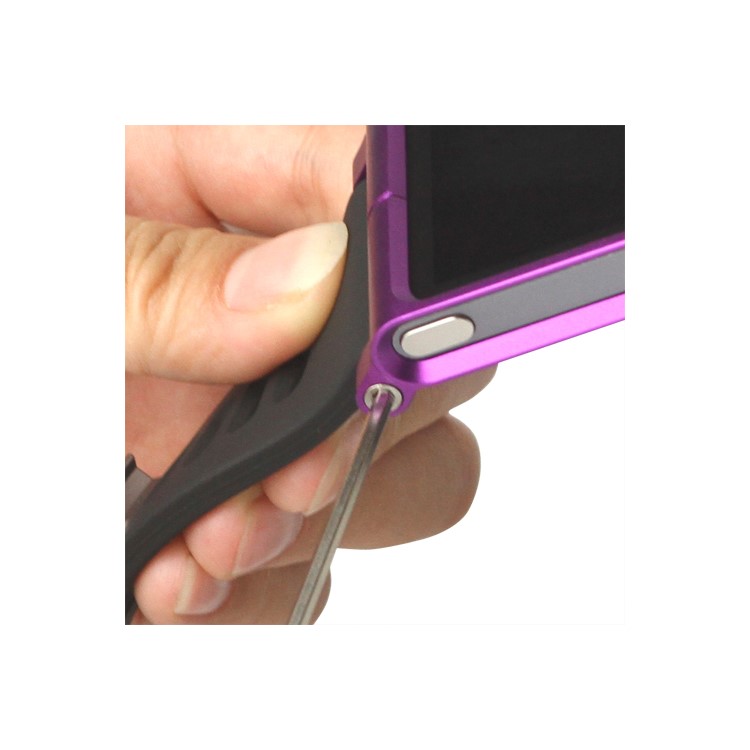 Aluminum Bracelet Watch Band Wrist Cover Case for iPod Nano 6 6th Gen - Purple