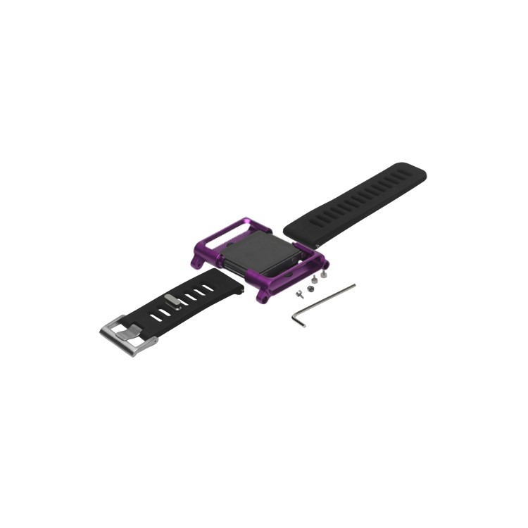 Aluminum Bracelet Watch Band Wrist Cover Case for iPod Nano 6 6th Gen - Purple