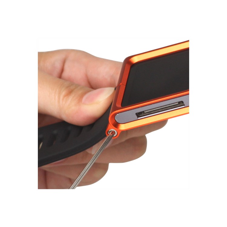 Aluminum Bracelet Watch Band Wrist Cover Case for iPod Nano 6 6th Gen - Orange