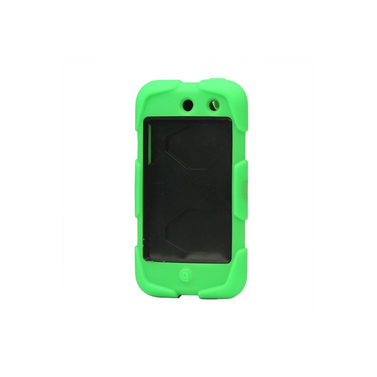 Snap-on Defender Case Cover for iPod Touch 4 4G - Black / Green