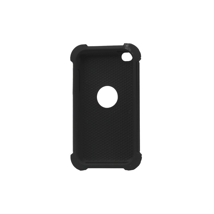 Textured Defender Case Cover for iPod Touch 4 - Black