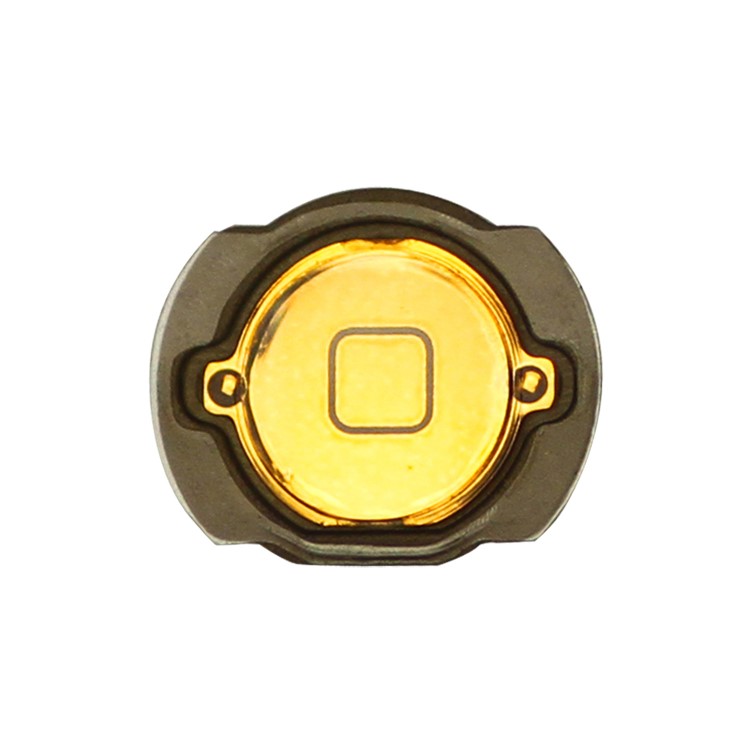 Electroplating iPod Touch 4th Generation Home Button with Rubber Seal Holder - Gold