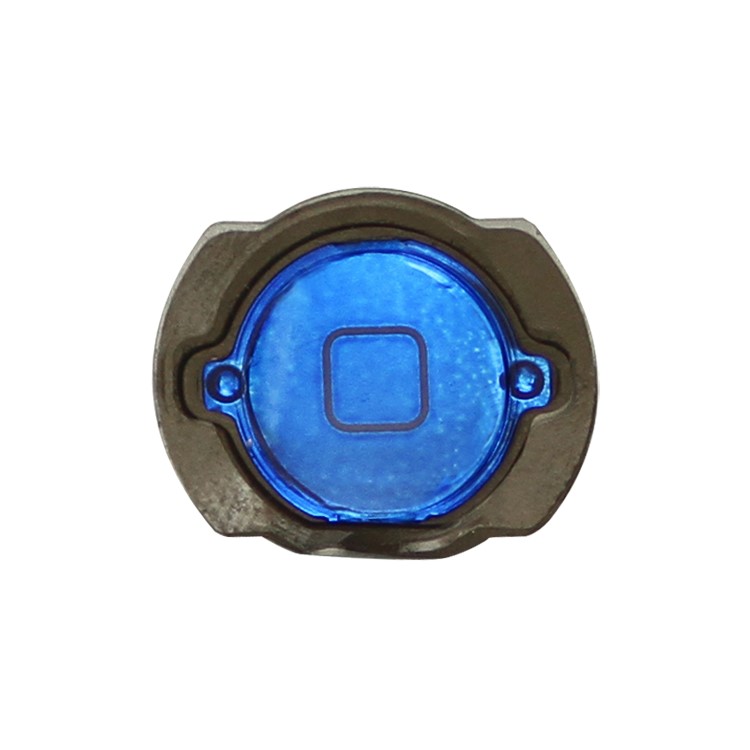 Electroplating iPod Touch 4th Generation Home Button with Rubber Seal Holder - Blue