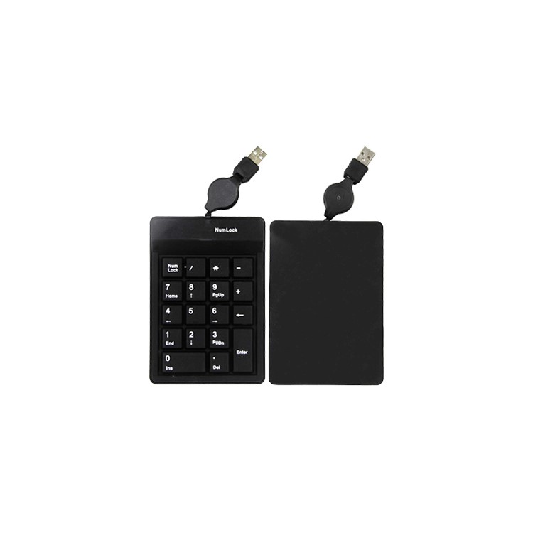 Black USB 18/19 keys Numeric Keypad for Tablet PC