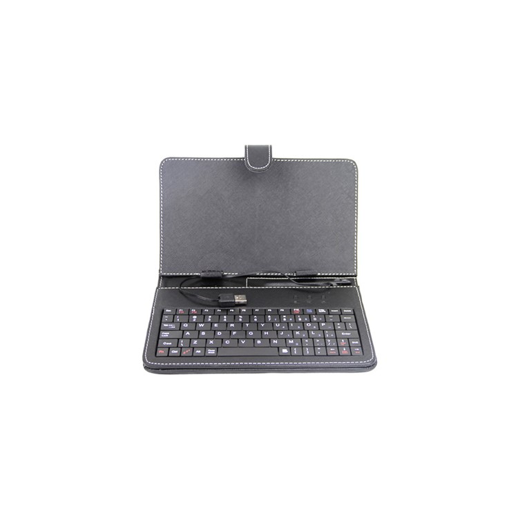 Leather Keyboard Case with USB Cable for 8 inch Tablet PC