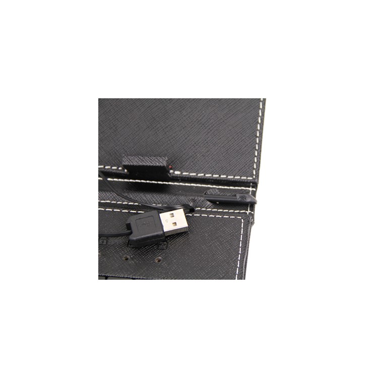 Leather Keyboard Case with USB Cable for 8 inch Tablet PC
