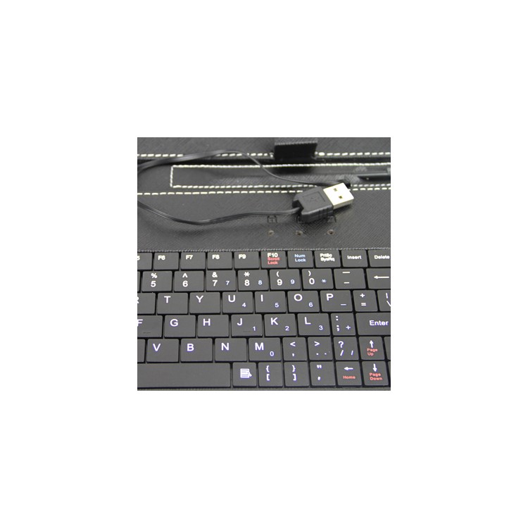 Leather Keyboard Case with USB Cable for 8 inch Tablet PC