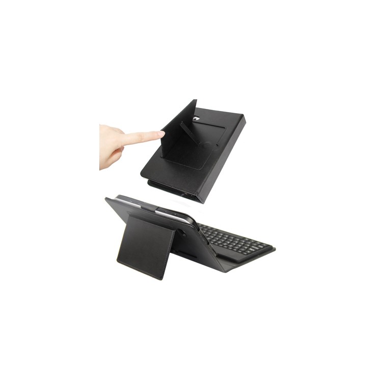 New Samsung Galaxy Tab P1000 Mini Bluetooth Keyboard Holder Leather Case with USB Cable