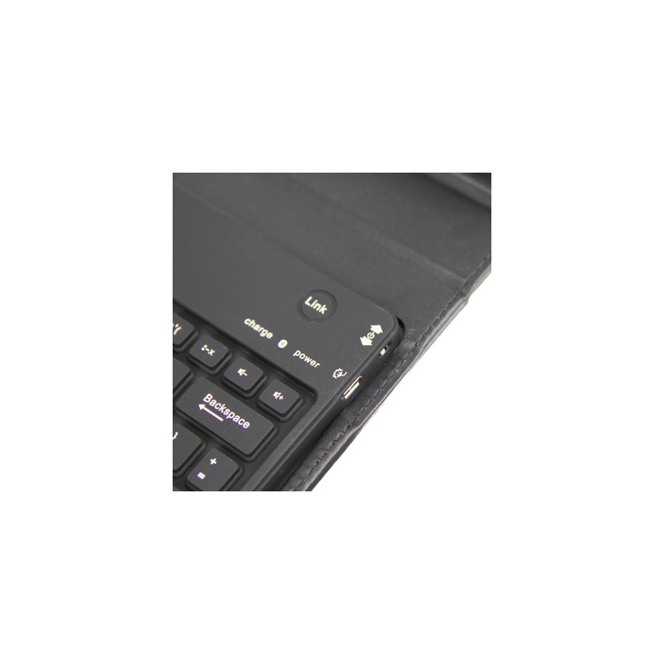 New Samsung Galaxy Tab P1000 Mini Bluetooth Keyboard Holder Leather Case with USB Cable