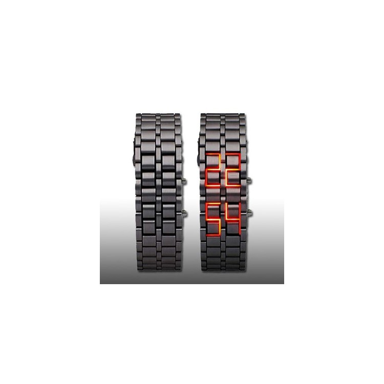 Fashionable LED Light Digital Stainless Steel Bracelet Wrist Watch,Size:18cm