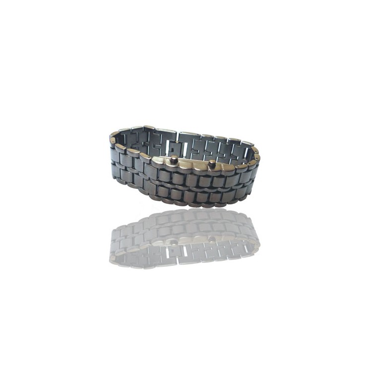 Fashionable LED Light Digital Stainless Steel Bracelet Wrist Watch,Size:18cm