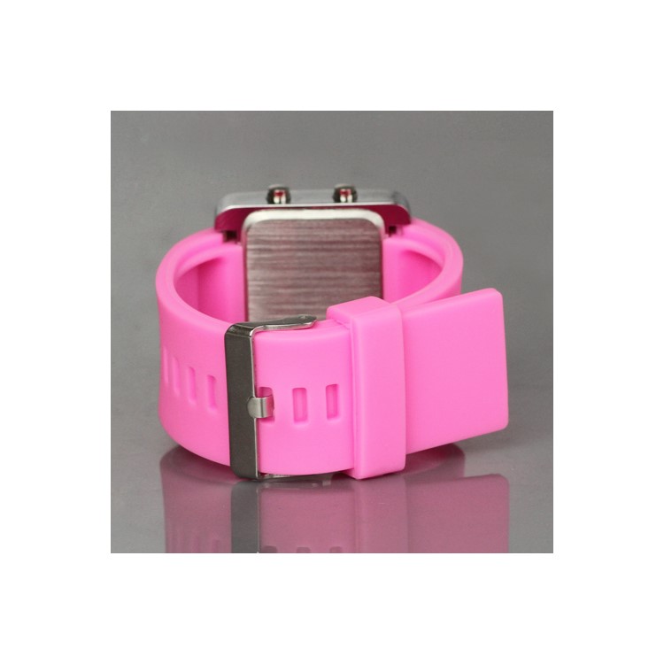 Hot Sports LED Watch with Silicone Band - Pink