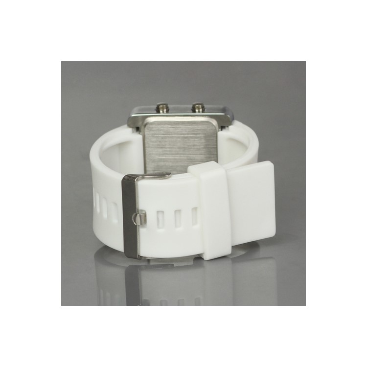 Hot Sports LED Watch with Silicone Band - White
