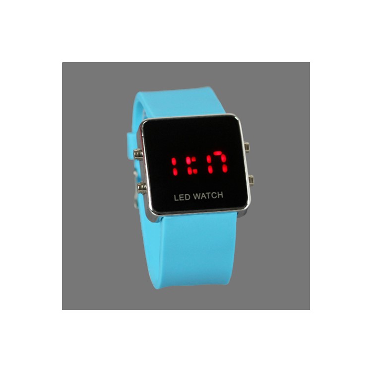Hot Sports LED Watch with Silicone Band - Blue