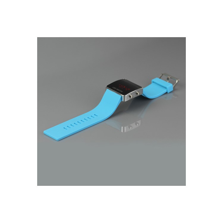 Hot Sports LED Watch with Silicone Band - Blue