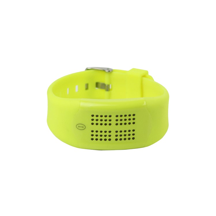 60 Blue LEDs Dot Matrix Casual Sport Touchscreen Wrist Watch - Sulfur Yellow