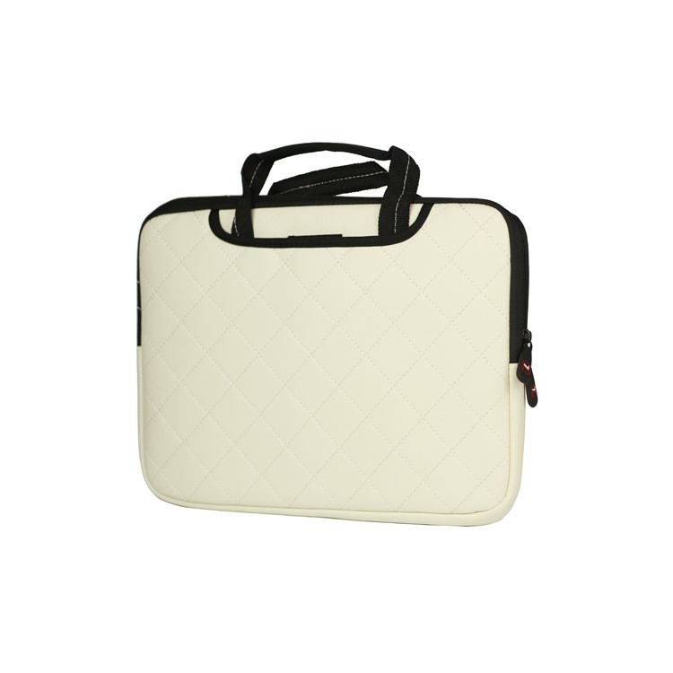 Soft Grid Zipper Case Bag Sleeve for MacBook Air / Pro 13.3-inch - White