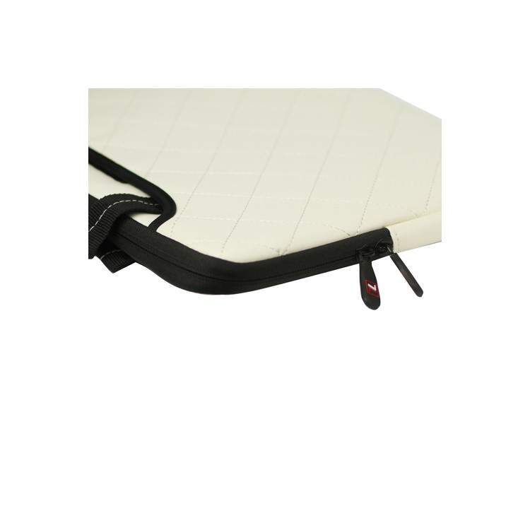 Soft Grid Zipper Case Bag Sleeve for MacBook Air / Pro 13.3-inch - White