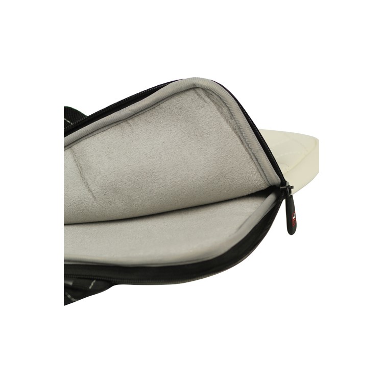 Soft Grid Zipper Case Bag Sleeve for MacBook Air / Pro 13.3-inch - White