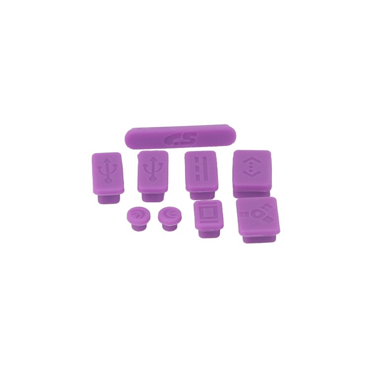 Silicone Anti-Dust Plug Cover Stopper for MacBook Pro 13 15 Air - Purple