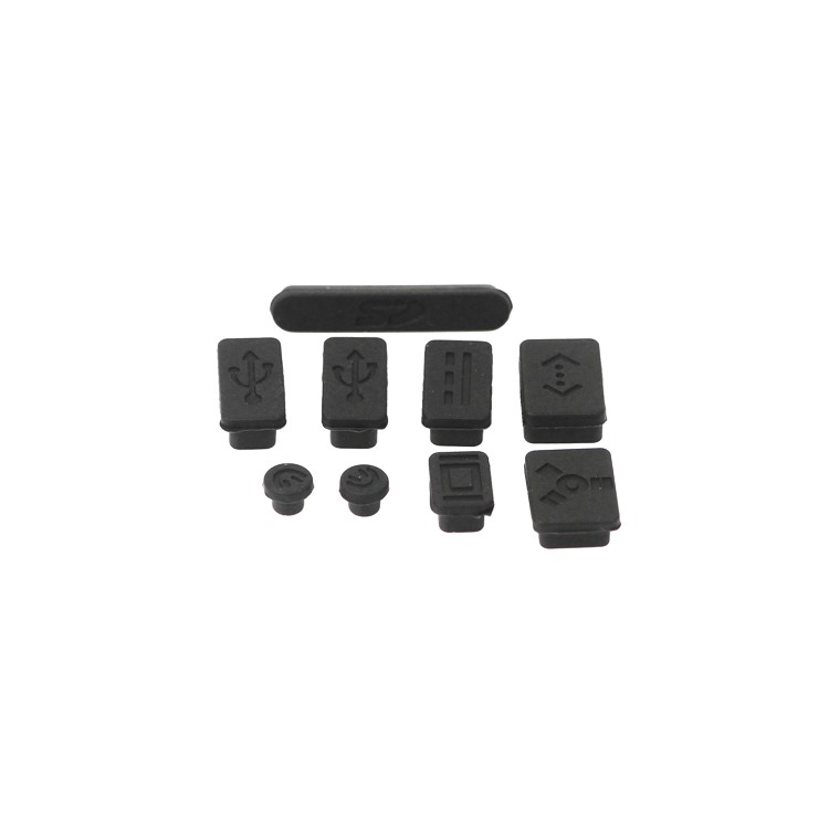 Silicone Anti-Dust Plug Cover Stopper for MacBook Pro 13 15 Air - Black