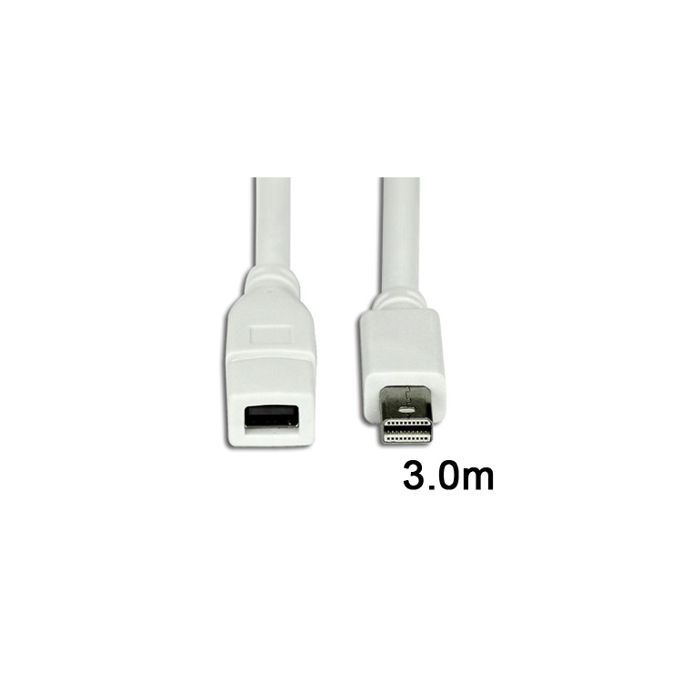 Mini DisplayPort Male to Female Extension Cable, Length:3m