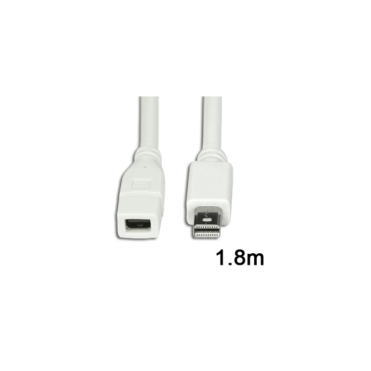 Mini DisplayPort Male to Female Extension Cable, Length:1.8m