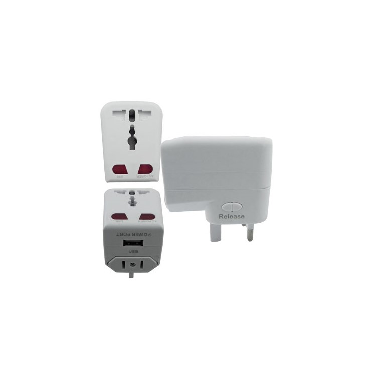 Universal World Travel Charger Adapter Converter AC Plug with USB Port