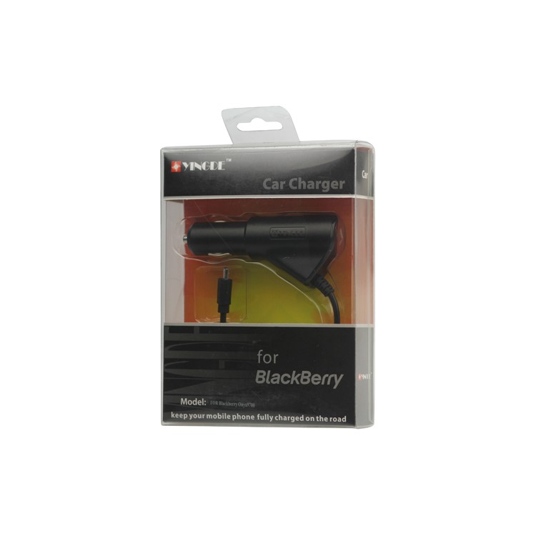 1A Cell Mobile Phone Micro USB Car Charger for BlackBerry Smartphone - Black