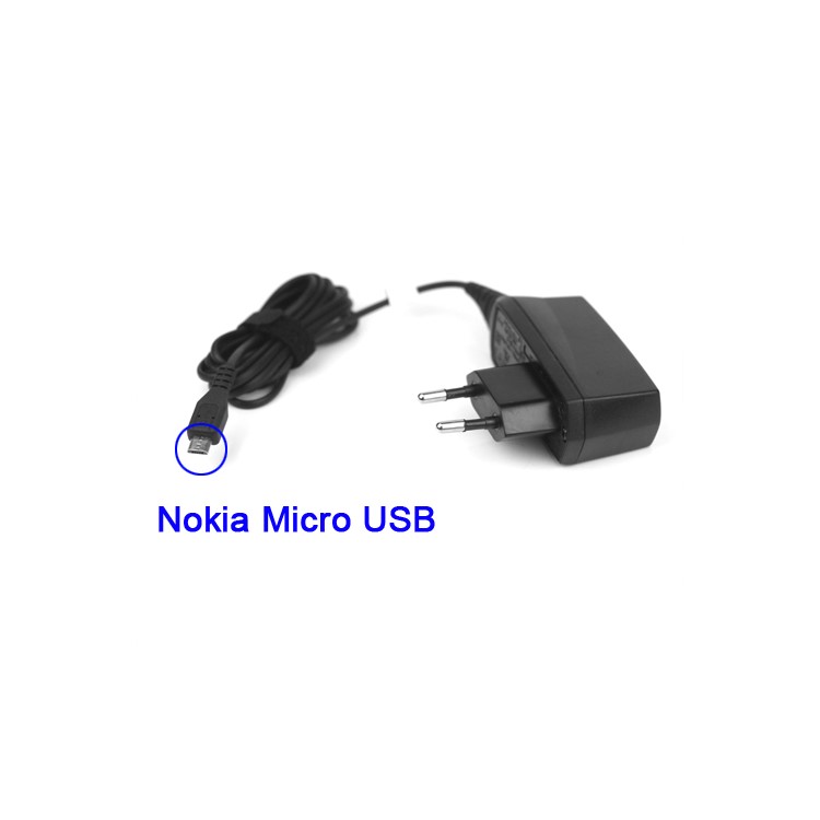 Nokia MicroUSB Wall Travel Charger for N900 N8 E72 N97 E7 C5-03 7230 - Euro Plug