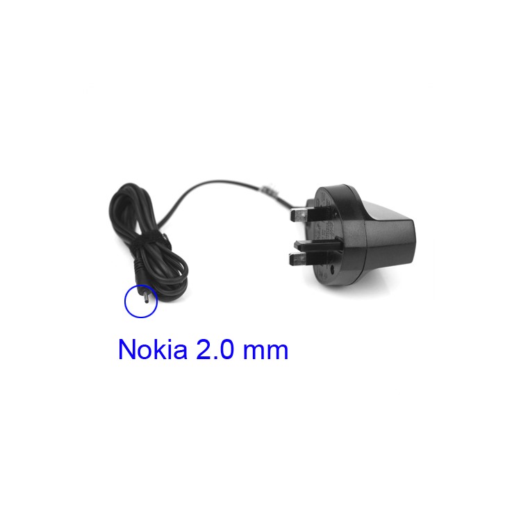 Nokia Wall Travel Charger 2.0mm Charging Connector for N95 N93 E61 E71 - UK Plug