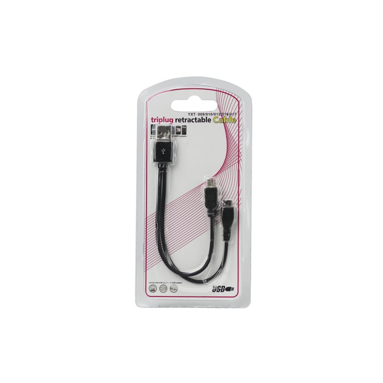 USB to Micro USB with Mini USB Charge Cable
