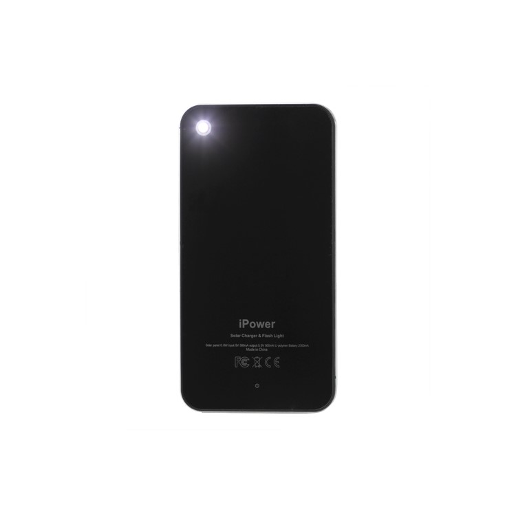 Solar Power Charger Battery for Mobile Phone / GPS / MP4 / Digital Camera 4000mAh - Black