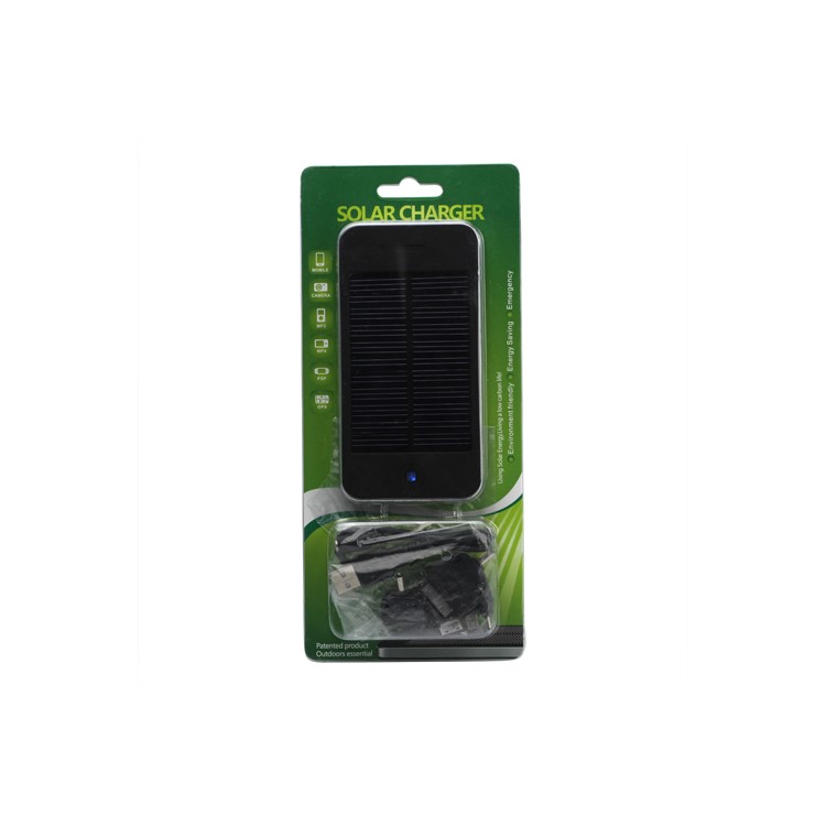 Solar Power Charger Battery for Mobile Phone / GPS / MP4 / Digital Camera 4000mAh - Black