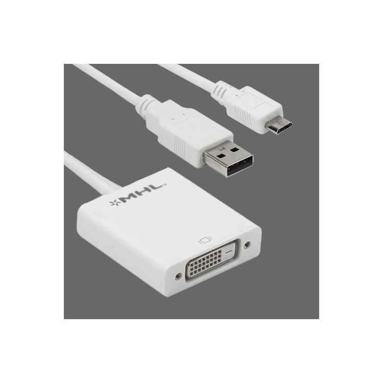 Micro-USB to DVI MHL Adapter Cable for Samsung Galaxy Note i9220 HTC Sensation XE