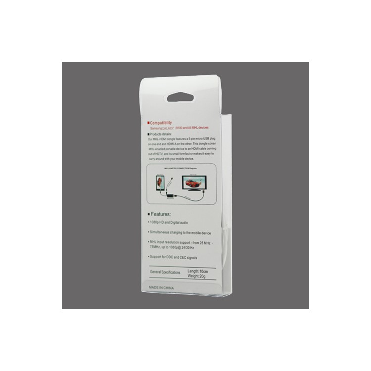 Micro-USB to DVI MHL Adapter Cable for Samsung Galaxy Note i9220 HTC Sensation XE