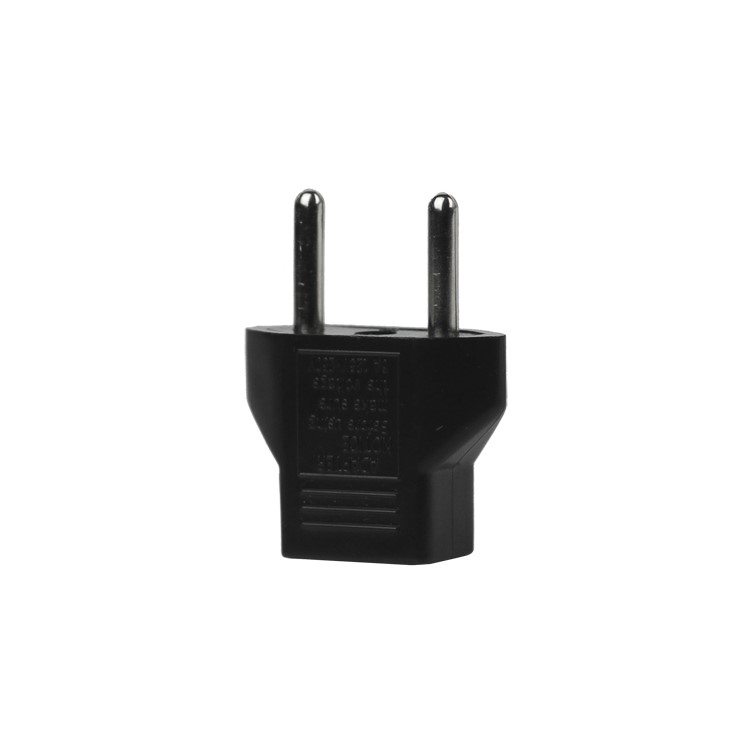 US-EU Flat to Round Power Plug Convertor Adapter