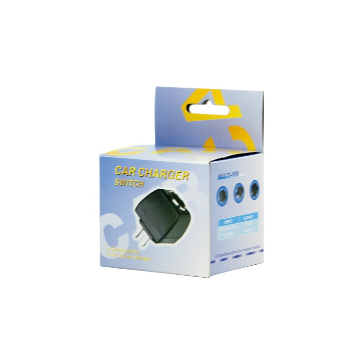 Wall Mains Charger to Car Charger Socket Switch Adapter - EU Plug