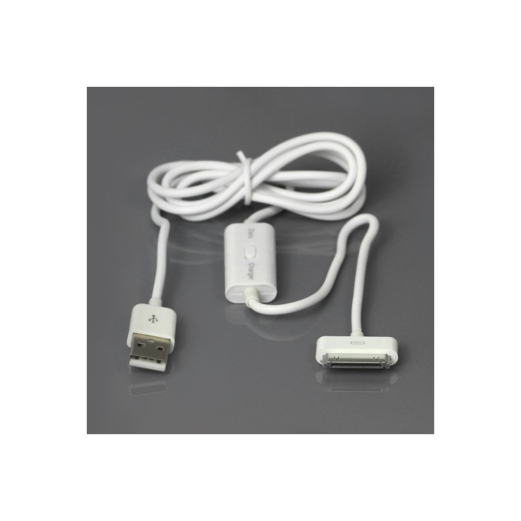 USB Data Sync Charger Cable with Conversion Switch for iPad iPhone iPod