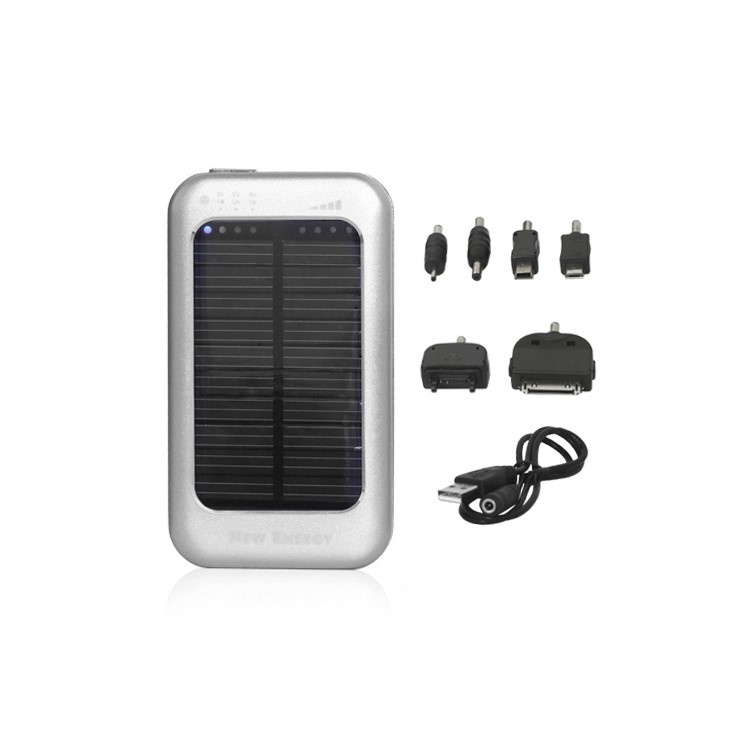 Solar Charger Battery 3500mAh Battery for iPhone 4S The New iPad Samsung i9300 Galaxy S 3 etc - Silver