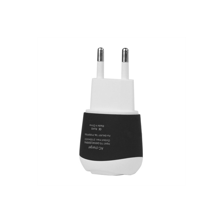 Samsung Galaxy Tab P1000/P7500 Wall Charger + Car Charger + Data Cable Euro Plug - Black