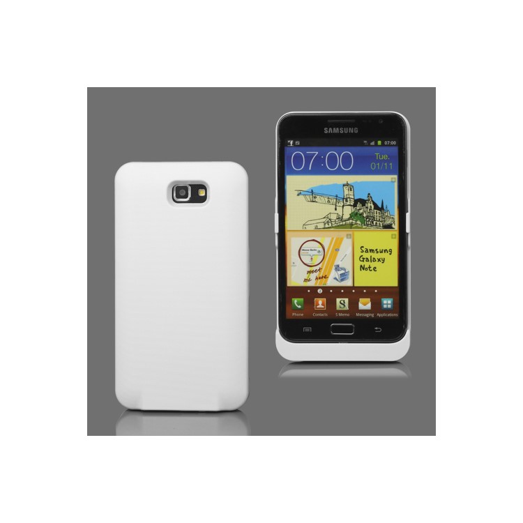 3200mAh External Backup Battery Charger Case for Samsung Galaxy Note i9220 N7000 - White
