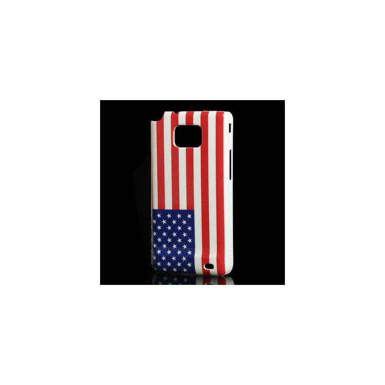 Samsung i9100 Galaxy S 2 Hard Plastic Shell with the Stars and the Stripes Pattern