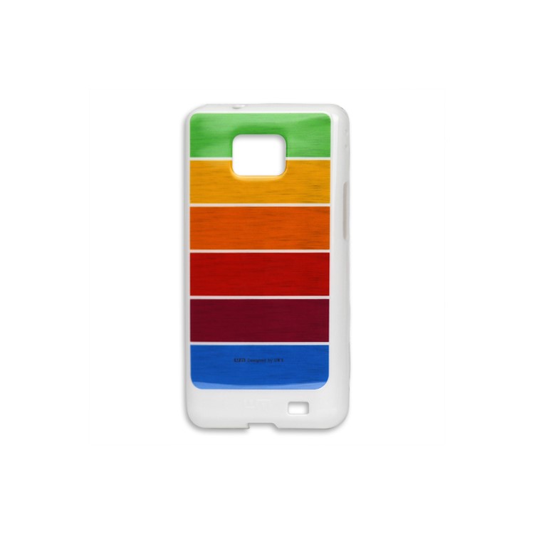 Samsung i9100 Galaxy S2 / II Rainbow TPU Case (Screen Protector Included)