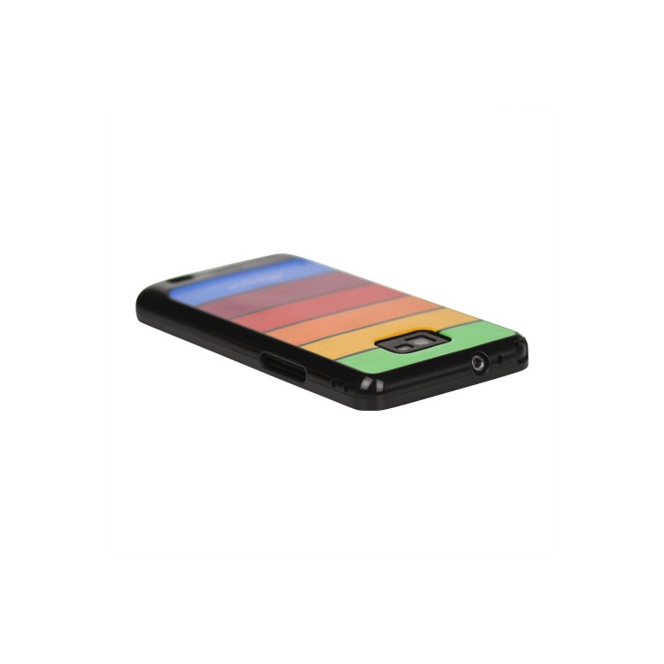 Samsung i9100 Galaxy S2 / II Rainbow TPU Case (Screen Protector Included)